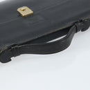 Burberry Business Tas Leer Zwart Goud Auth bs33074-7