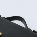 Burberry Business Tas Leer Zwart Goud Auth bs33074-8