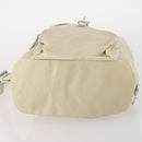 PRADA Backpack Nylon Beige Silver Auth bs33075-5