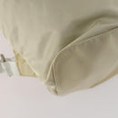 PRADA Backpack Nylon Beige Silver Auth bs33075-9