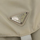 PRADA Backpack Nylon Beige Silver Auth bs33075-19