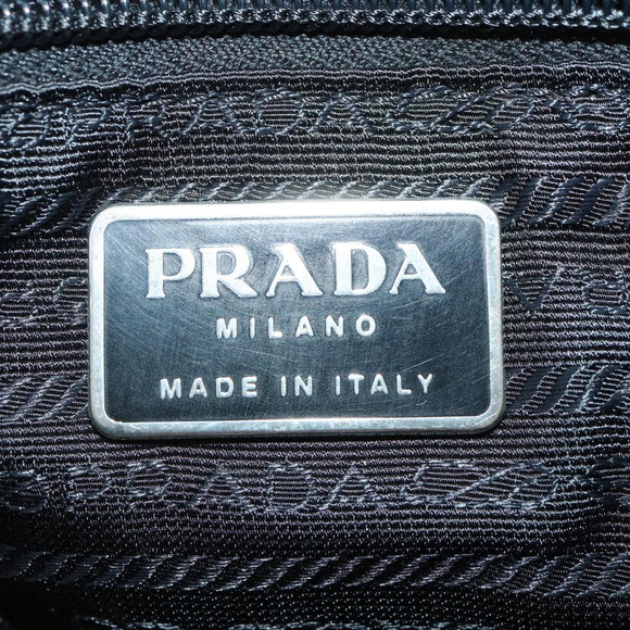 PRADA Backpack Nylon Beige Silver Auth bs33075
