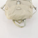 PRADA Backpack Nylon Beige Silver Auth bs33075-6