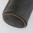 Christian Dior Honeycomb Canvas Pouch PVC Leather Black Auth bs33076-11