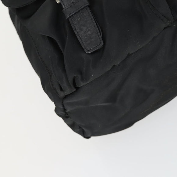 PRADA Backpack Nylon Black Silver Auth bs33077