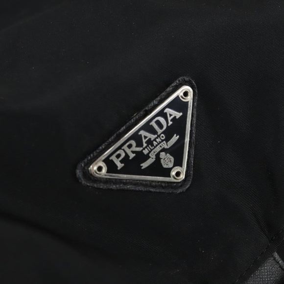 PRADA Backpack Nylon Black Silver Auth bs33077
