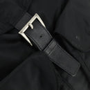 PRADA Backpack Nylon Black Silver Auth bs33077-9