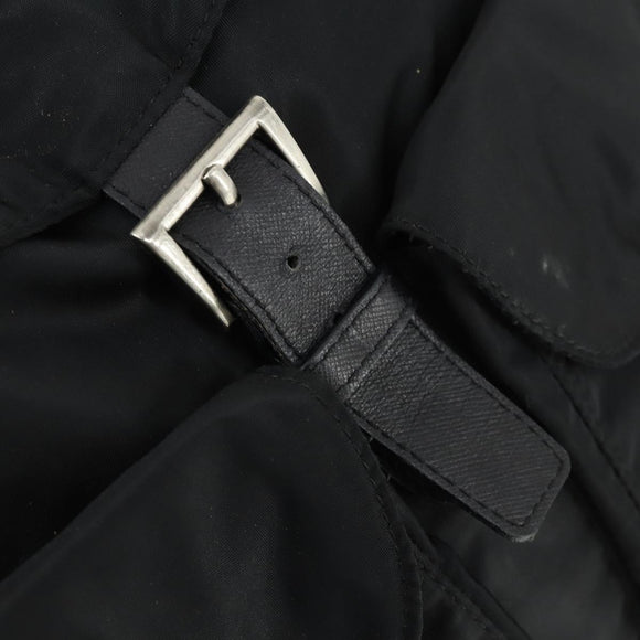PRADA Backpack Nylon Black Silver Auth bs33077
