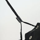 PRADA Backpack Nylon Black Silver Auth bs33077-10