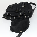 PRADA Backpack Nylon Black Silver Auth bs33077-20