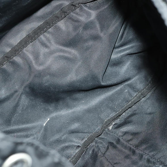 PRADA Backpack Nylon Black Silver Auth bs33077