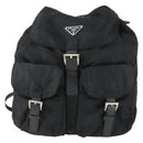PRADA Backpack Nylon Black Silver Auth bs33077-13