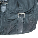 PRADA Backpack Nylon Black Silver Auth bs33077-24
