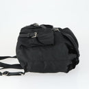 PRADA Backpack Nylon Black Silver Auth bs33077-4