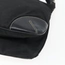 PRADA Shoulder Bag Nylon Black Silver Auth bs33078-16