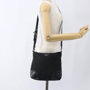 PRADA Shoulder Bag Nylon Black Silver Auth bs33078-24