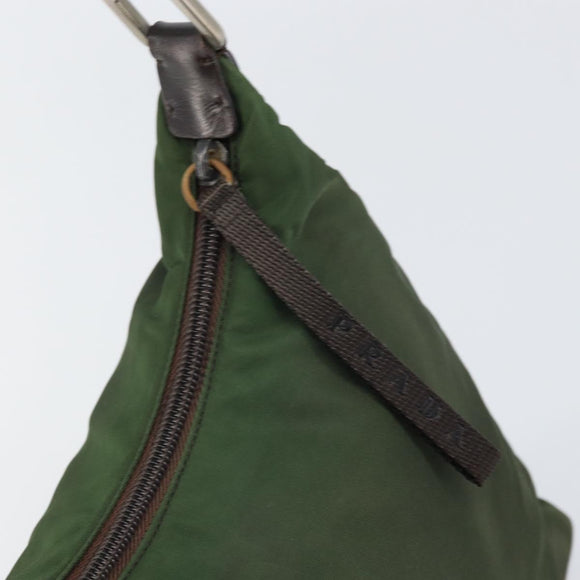 PRADA Shoulder Bag Nylon Khaki Auth bs33080