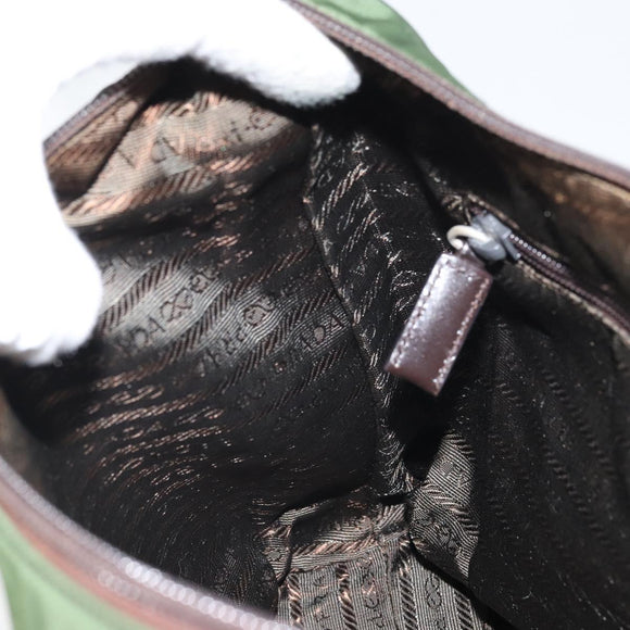 PRADA Shoulder Bag Nylon Khaki Auth bs33080
