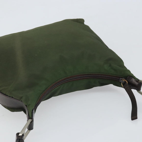 PRADA Shoulder Bag Nylon Khaki Auth bs33080