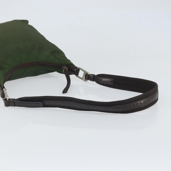 PRADA Shoulder Bag Nylon Khaki Auth bs33080