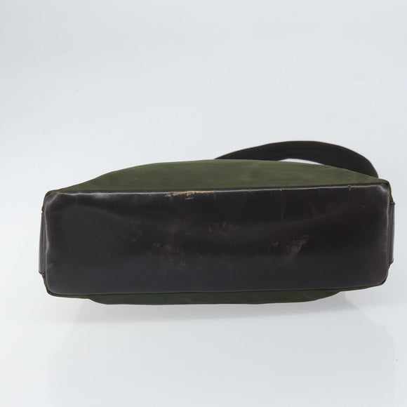 PRADA Shoulder Bag Nylon Khaki Auth bs33080