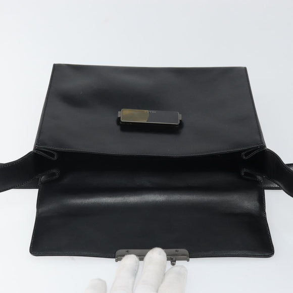 PRADA Shoulder Bag Leather Black Auth bs33081