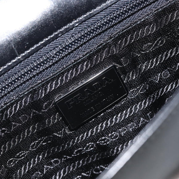 PRADA Shoulder Bag Leather Black Auth bs33081