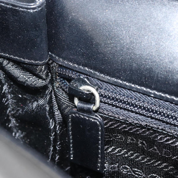 PRADA Shoulder Bag Leather Black Auth bs33081