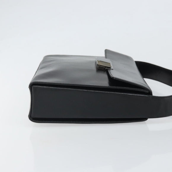 PRADA Shoulder Bag Leather Black Auth bs33081