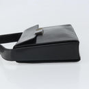 PRADA Shoulder Bag Leather Black Auth bs33081-4