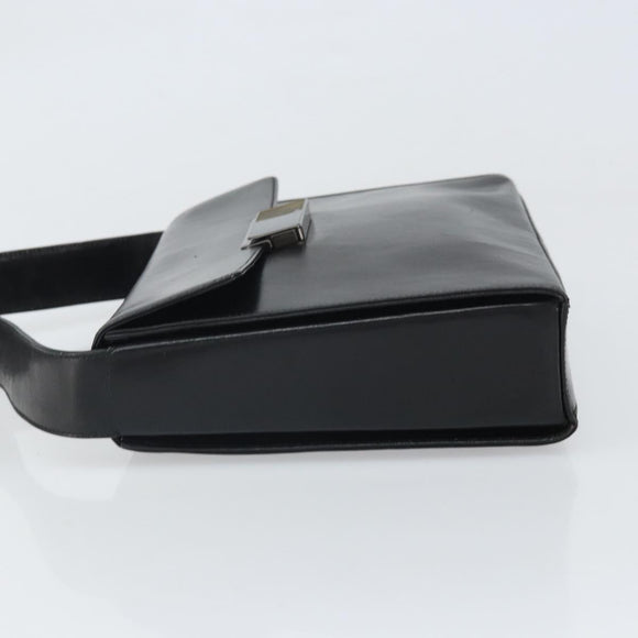 PRADA Shoulder Bag Leather Black Auth bs33081