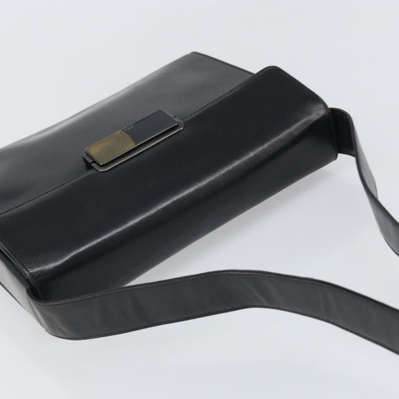 PRADA Shoulder Bag Leather Black Auth bs33081