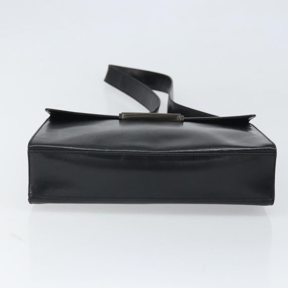 PRADA Shoulder Bag Leather Black Auth bs33081