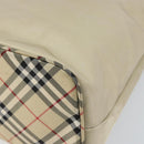BURBERRY Shoulder Bag Nylon Beige Silver Auth bs33084-9
