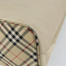 BURBERRY Shoulder Bag Nylon Beige Silver Auth bs33084-15