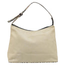 BURBERRY Shoulder Bag Nylon Beige Silver Auth bs33084-13