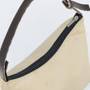 BURBERRY Shoulder Bag Nylon Beige Silver Auth bs33084-6