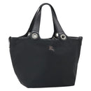 BURBERRY Hand Bag Nylon Black Silver Auth bs33085-1