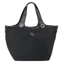 BURBERRY Hand Bag Nylon Black Silver Auth bs33085-13