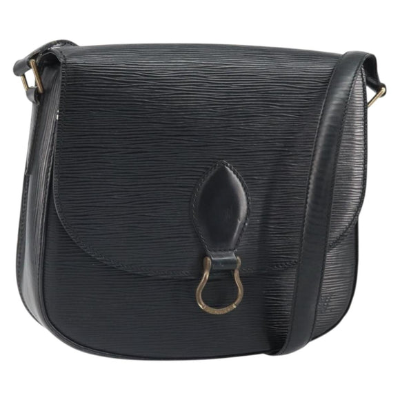 LOUIS VUITTON Epi Saint Cloud GM Shoulder Bag Black Noir M52192 LV Auth bs33088