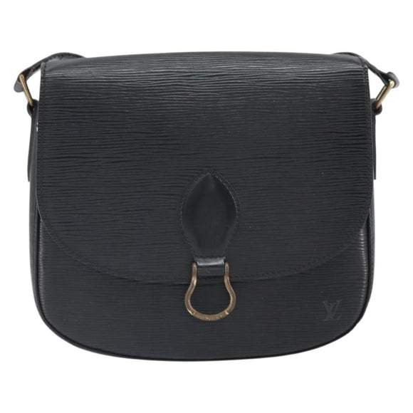 LOUIS VUITTON Epi Saint Cloud GM Shoulder Bag Black Noir M52192 LV Auth bs33088