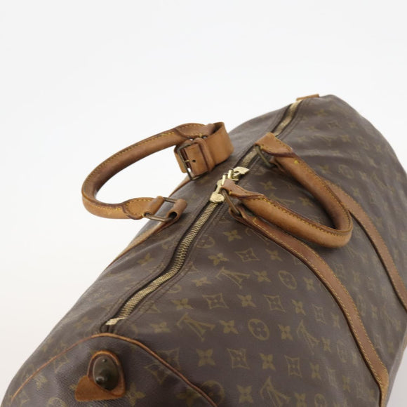 LOUIS VUITTON Monogram Keepall 55 Boston Bag M41424 LV Auth bs33096