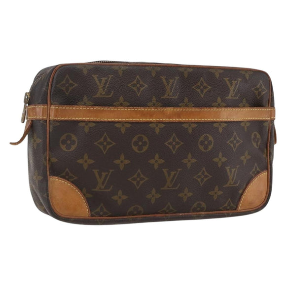 LOUIS VUITTON Monogram Compiegne 28 Clutch Bag M51845 LV Auth bs33098