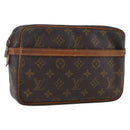 LOUIS VUITTON Monogram Compiegne 23 Clutch Bag M51847 LV Auth bs33100-1