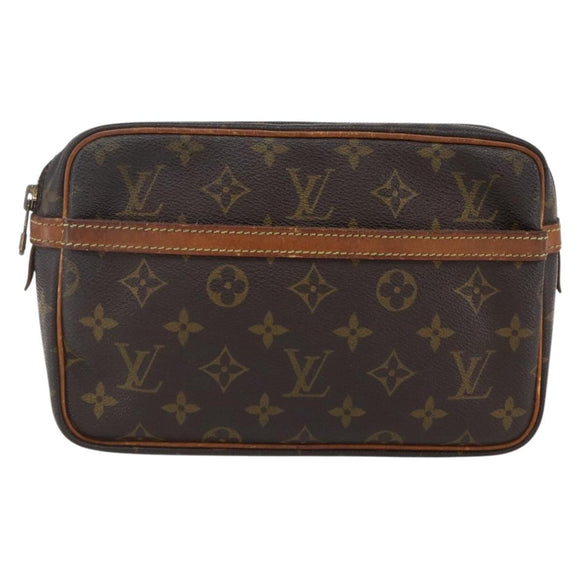LOUIS VUITTON Monogram Compiegne 23 Clutch Bag M51847 LV Auth bs33100