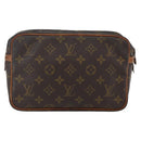 LOUIS VUITTON Monogram Compiegne 23 Clutch Bag M51847 LV Auth bs33100-2
