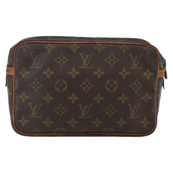 LOUIS VUITTON Monogram Compiegne 23 Clutch Bag M51847 LV Auth bs33100