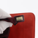 CHANEL Choco Bar Hand Bag Lamb Skin Orange Gold CC Auth bs33102-32