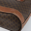 CELINE Macadam Canvas Hand Bag PVC Leather Brown Gold Auth bs33103-15