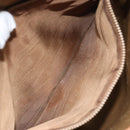 CELINE Macadam Canvas Hand Bag PVC Leather Brown Gold Auth bs33103-11